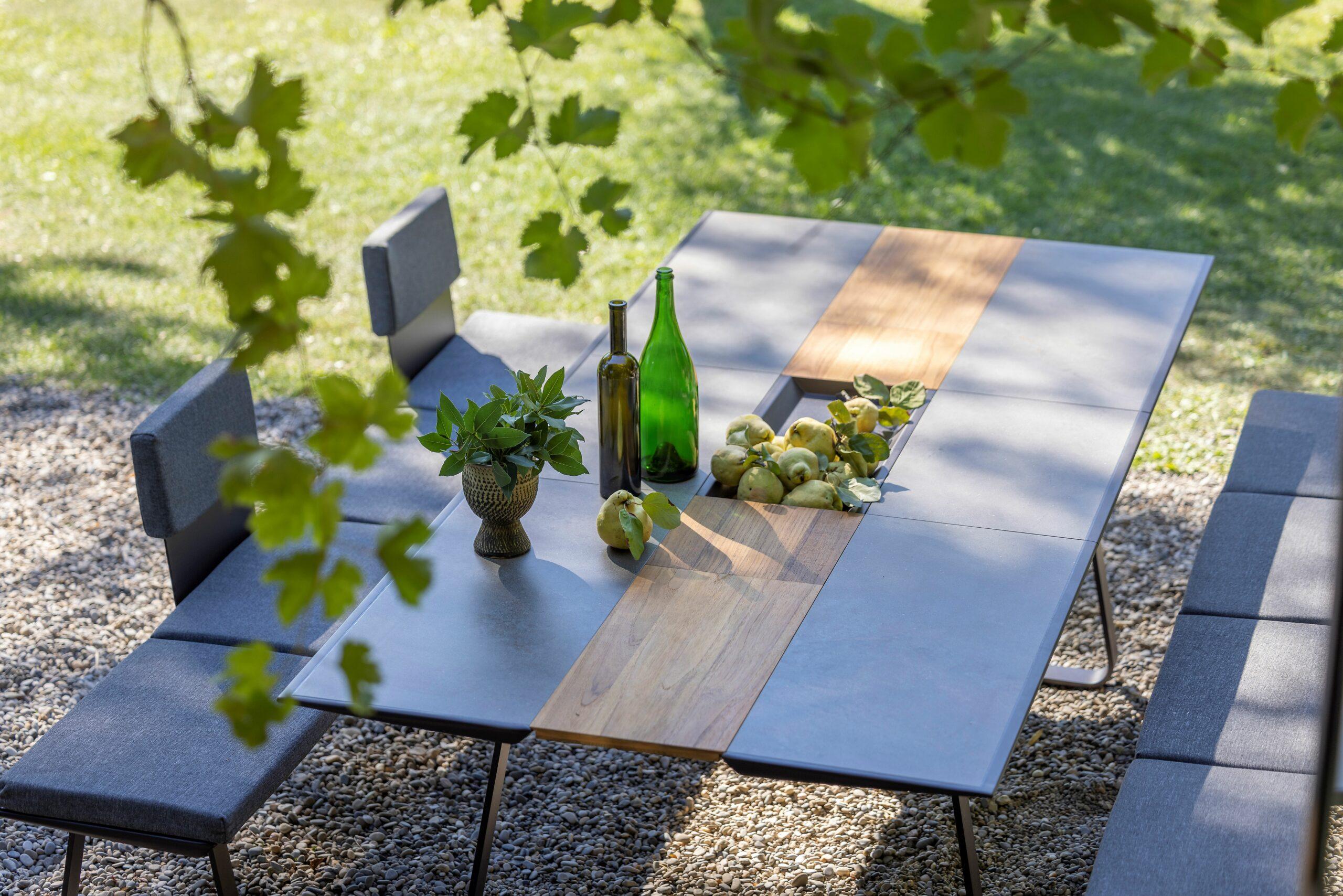 table de jardin aluminium extensible